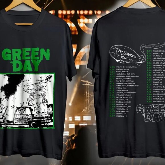 Green Day The Saviours Tour 2025 Unisex T-Shirt, Iconic Band Merch - Picture 1 of 3